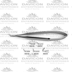 Micro Scissors - Round Handle - Angled Tips