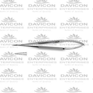 Micro Needle Holder - Round Handle, Tungsten Carbide Dusted Jaws