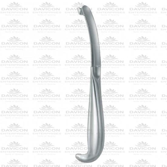 BAUER SIGMOID NOTCH RETRACTOR 9-3bs4inch LEFT HOOK - ORAL RETARCTOR BAUER SIGMOID NOTCH RETRACTOR FIBER OPTIC RIGHT HOOK - ORAL RETRACTOR