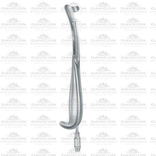BAUER SIGMOID NOTCH RETRACTOR FIBER OPTIC RIGHT HOOK - ORAL RETRACTOR BAUER SIGMOID NOTCH RETRACTOR FIBER OPTIC RIGHT HOOK - ORAL RETRACTOR