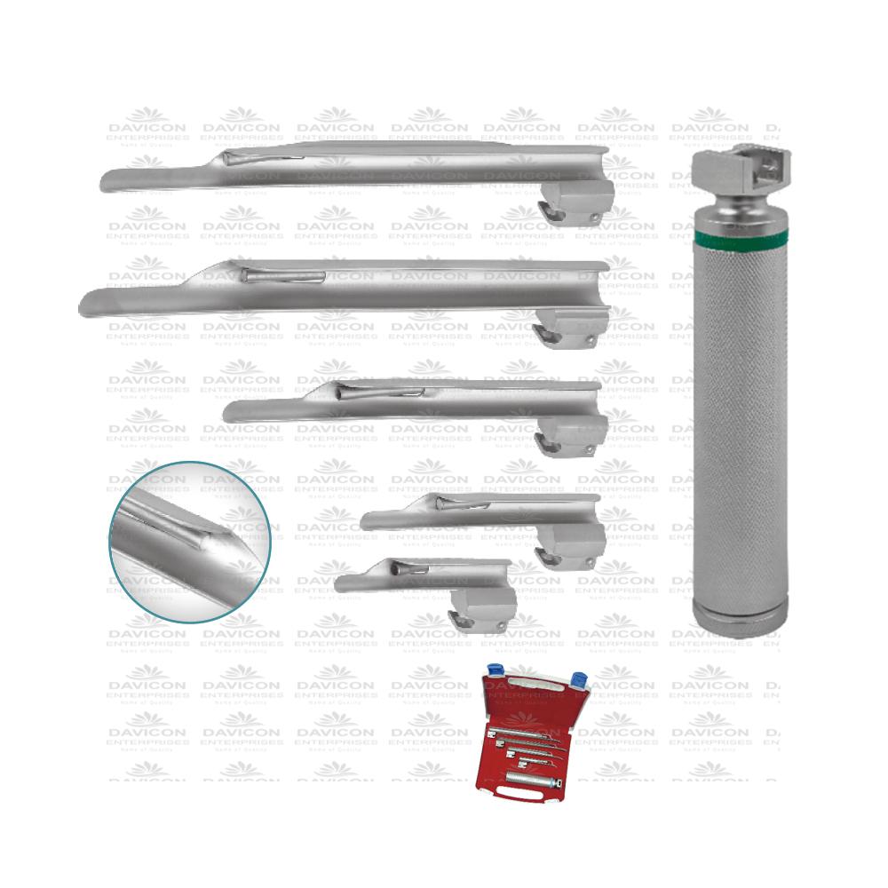 Miller laryngoscope set Fiber Optic With battery handle Miller laryngoscope set Fiber Optic With battery handle