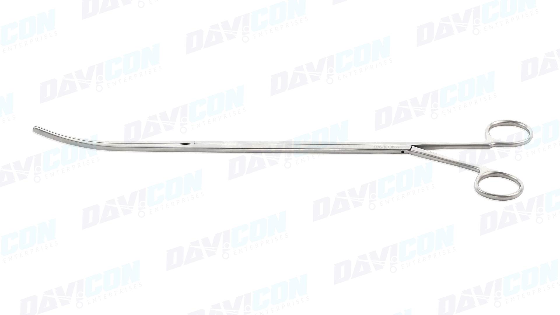 Thoracoscopic DeBakey Clamp - 115mm Curved 2x3 DeBakey Atraumatic jaws, 10mm Shaft, 25.5cm Working Length, Stainless Steel, 14.25 (36cm)