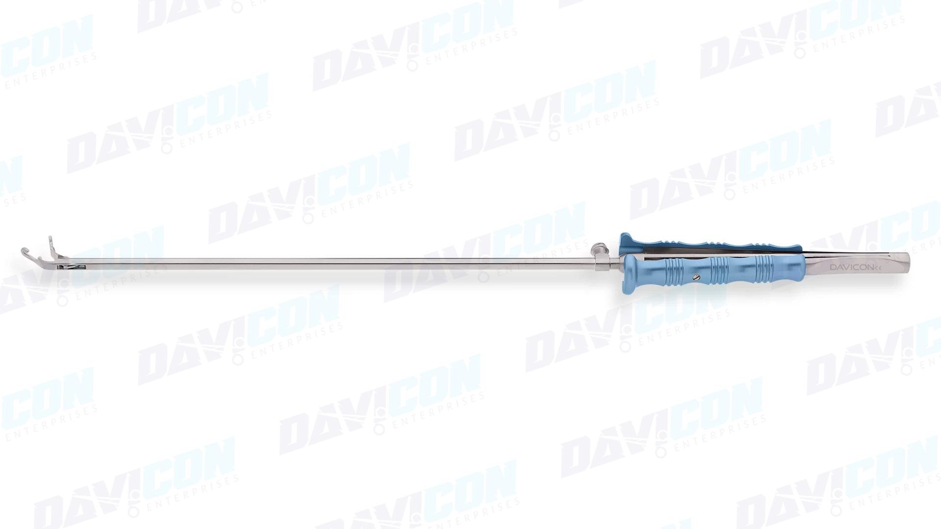 Thoracoscopic Knot TierPusher - 5mm Shaft, 9.25'' (23.5cm) Working Length, Round Squeeze Handle, Stainless Steel, 14'' (35.5cm)