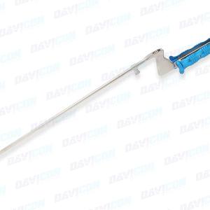 MIS Bayonet DeBakey Forceps - Straight 2.8mm tips, 5mm Bayonet Shaft, 10.25”(26cm) Working Length, Round Squeeze Handle, Stainless Steel, 16.75”(42.5cm)