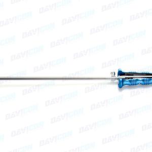 MIS Biopsy Forceps – Angled Oval Biopsy tips, 5mm Shaft, 10'' (25cm) Working Length, Round Squeeze Handle, Stainless Steel, 14'' (35.5cm)