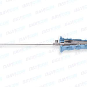 MIS CABG Forceps - Straight 1mm Serrated tips, 3mm Shaft, 6.75'' (17cm) Working Length, Round Squeeze Handle, Stainless Steel, 11.75'' (30cm)