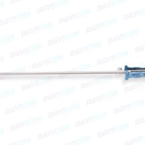 MIS DeBakey Forceps - Angled 1mm tips, 5mm Shaft, 11'' (28cm) Working Length, Round Squeeze Handle, Stainless Steel, 16'' (40.5cm)