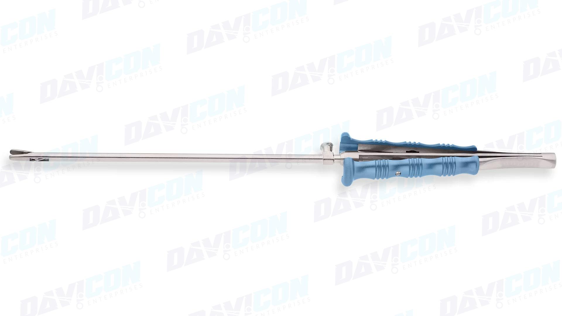 MIS Needle Holder - Straight jaws wTC Inserts, wLock, 5mm Shaft, 6.75'' (17cm) Working Length, Round Squeeze Handle, Stainless Steel, 11.75'' (30cm)