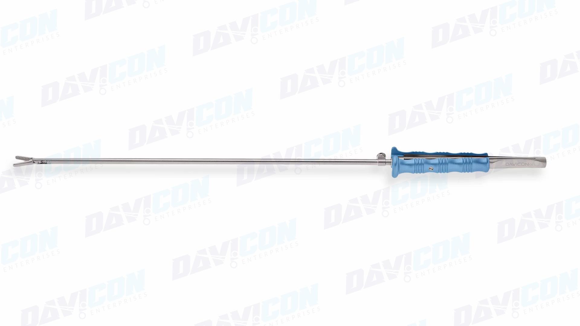 MIS Resano Forceps - Straight Double Action Atraumatic tips, 5mm Shaft, 11'' (28cm) Working Length, Round Squeeze Handle, Stainless Steel, 16'' (40.5cm)
