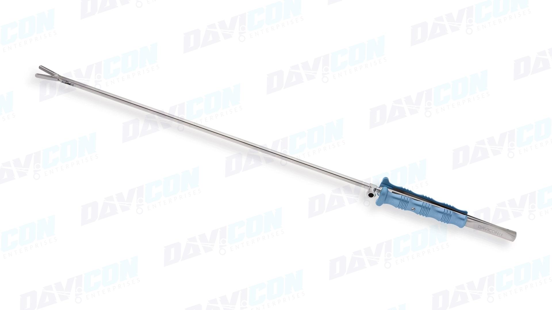 MIS DeBakey Forceps - Straight 2x3 DeBakey tips w 3.2mm jaws, 5mm Shaft, 11'' (28cm) Working Length, Round Squeeze Handle, Stainless Steel, 16'' (40.5cm)