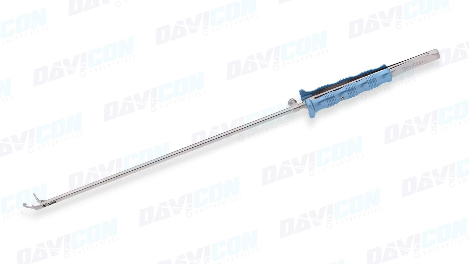 Thoracoscopic Knot TierPusher - 5mm Shaft, 9.25'' (23.5cm) Working Length, Round Squeeze Handle, Stainless Steel, 14'' (35.5cm)