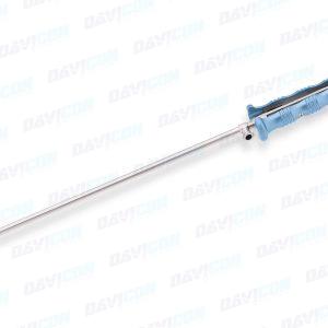 MIS DeBakey Forceps - Angled 1mm tips, 5mm Shaft, 9” (23cm) Working Length, Round Squeeze Handle, Stainless Steel, 14.25'' (36cm)