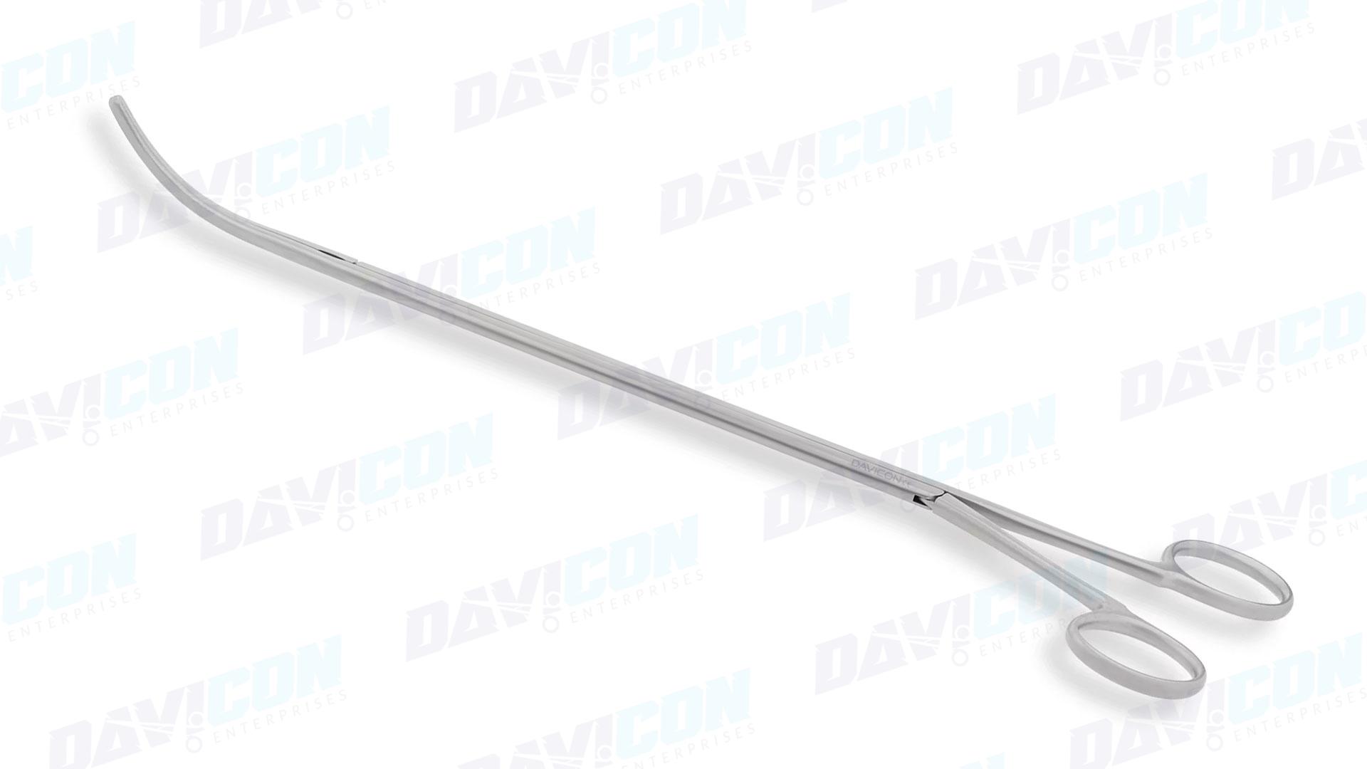 Thoracoscopic DeBakey Clamp - 65mm Curved 1x2 DeBakey Atraumatic jaws, 10mm Shaft, 23cm Working Length, Stainless Steel, 12.75'' (32cm)
