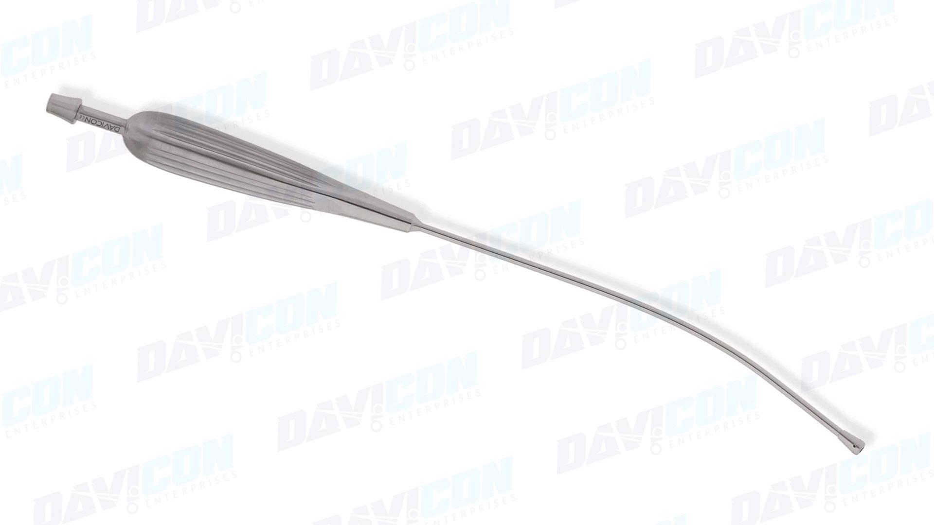 Suction Instrument - Curved 3.2mm tube, Yankauer Handle, 6.75'' (17cm) Working Length, Stainless Steel, 12.25'' (31cm)