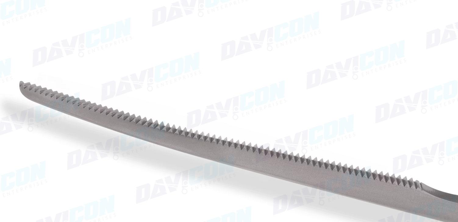 VATS Curved Dissector – Serrated jaws, 7mm shaft, 7'' (18cm) Working Length, Stainless Steel, 11.25'' (28cm)