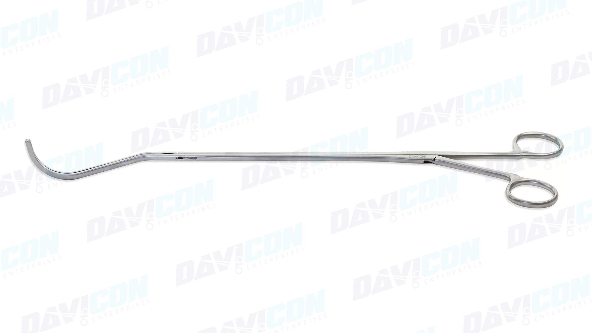 VATS Harken #1 Clamp - 95mm Curved 1x2 DeBakey, Atraumatic jaws, 5mm-7mm Tapered Shaft, 10'' (25cm) Working Length, 14'' (35.5cm)