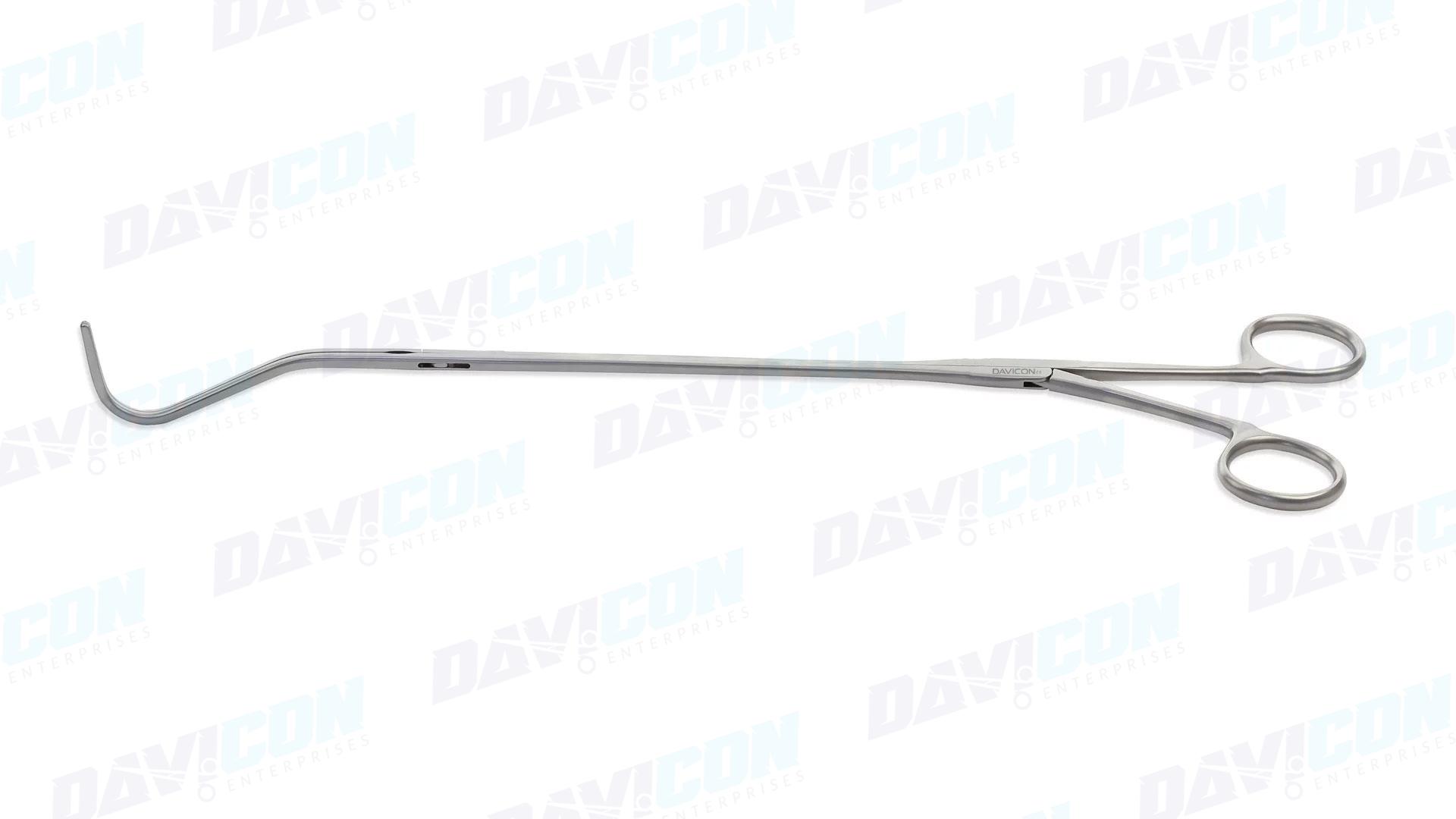VATS Harken #2 Clamp - 95mm Fully Curved 1x2 DeBakey, Atraumatic jaws, 5mm-7mm Tapered Shaft, 10'' (25cm) Working Length, 14'' (35.5cm)