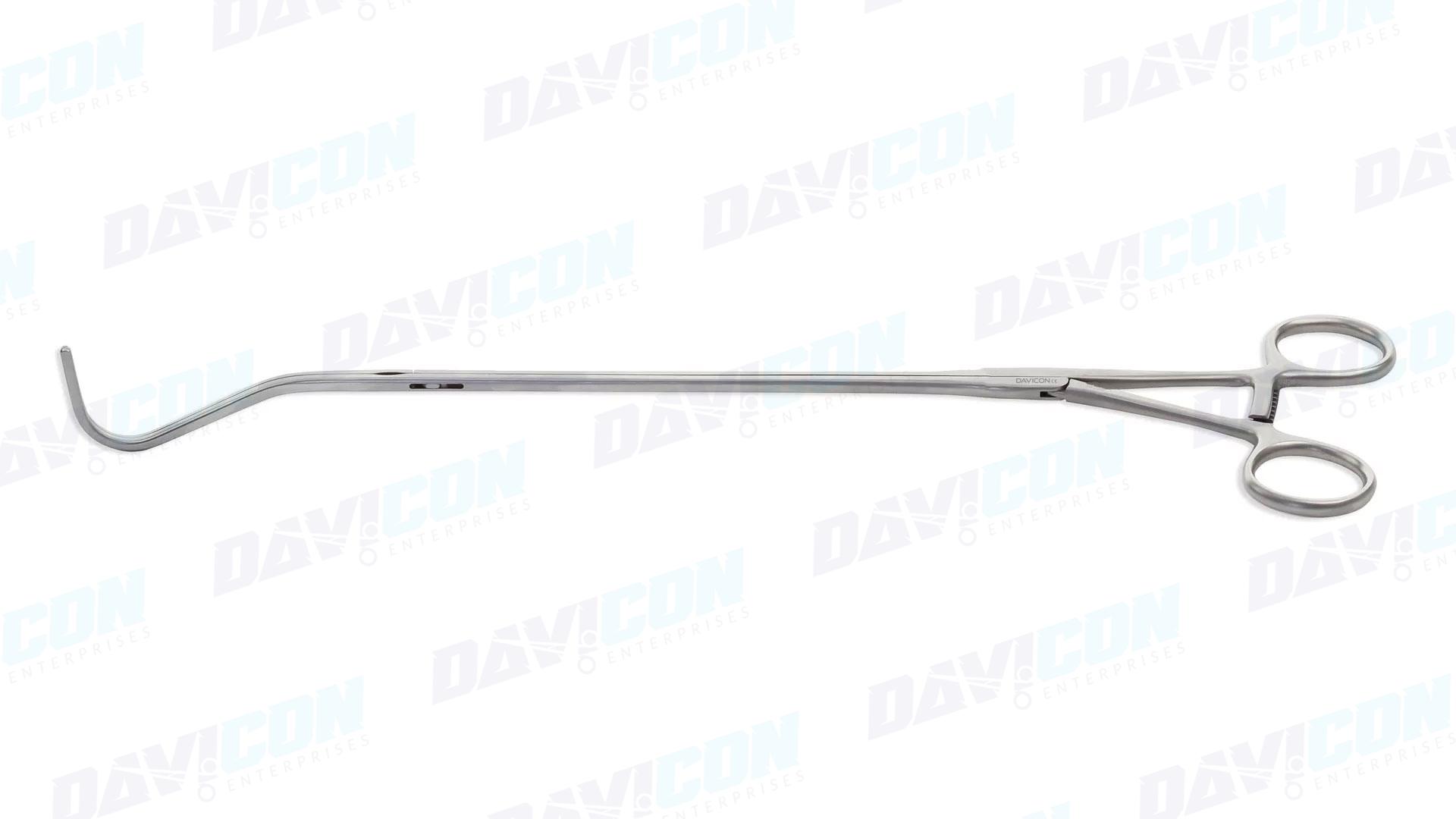VATS Harken #2 Clamp - 95mm Fully Curved 1x2 DeBakey, Atraumatic jaws, 5mm-7mm Tapered Shaft, 10'' (25cm) Working Length, WLock, 14'' (35.5cm)