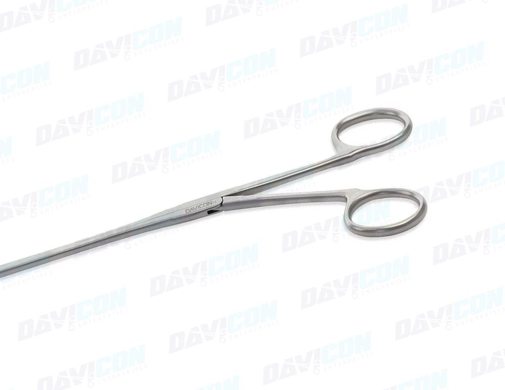 VATS Harken #2 Clamp - 95mm Fully Curved 1x2 DeBakey, Atraumatic jaws, 5mm-7mm Tapered Shaft, 10'' (25cm) Working Length, 14'' (35.5cm)